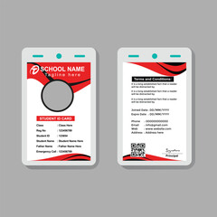 Student ID Card Template Editable Design