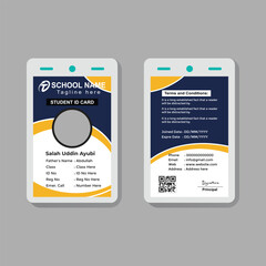 Student ID Card Template Modern