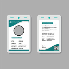 Student ID Card Template Minimal
