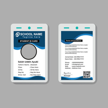 Student Identification Card for Education