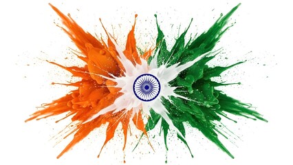 Republic day india celebrations with tricolor flag colors