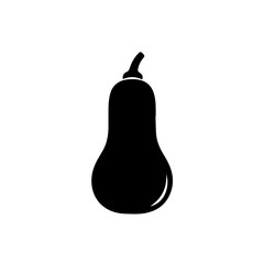 Single black pear isolated on transparent background, Vector