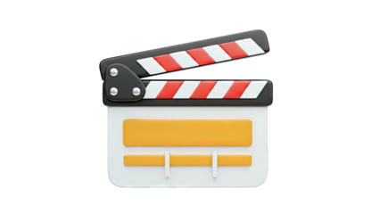 3D Clapperboard Icon