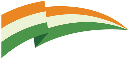 Indian flag wavy abstract background. Vector illustration. Indian Flag Ribbon for indian independence day and indian republic day celebration