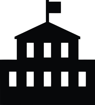 washington imf headquarters silhouette vector on transparent background