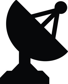 seti listening station dish silhouette vector on transparent background