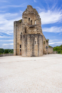 Ruined medieval castle in Chalus, Nouvelle Aquitaine, France