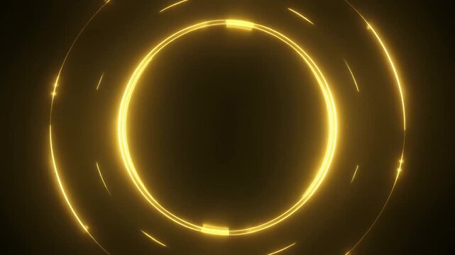 Abstract glowing ring on black background