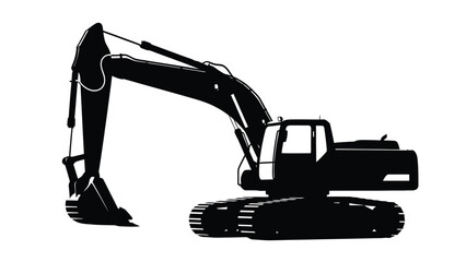 A silhouetted excavator a powerful machine for digging and earthmoving tasks © MdMostafa