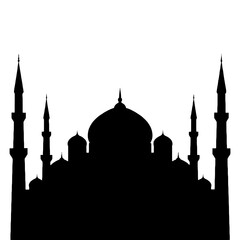 black mosque silhouette