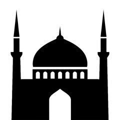 black mosque silhouette