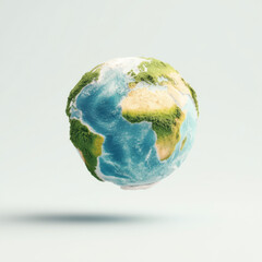 Fototapeta premium 3d rendering of the earth on a white background. Commercial illustration artwork. Illustration. High-resolution. High-res. Premium quality. Premium. Professional grade. Quality. - Professional stock