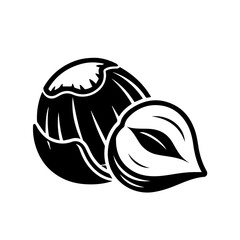 Black and white leaf design isolated on transparent background, Vector