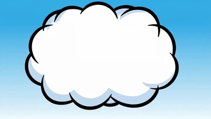 Animated Cartoon Star Cloud and Thought Bubble Icons.