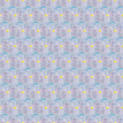 A seamless pattern with watercolor blue flowers. A delicate floral print for children.