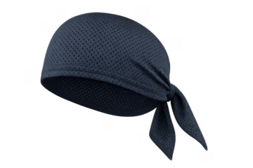 Dark blue mesh dew rag headwrap for sports