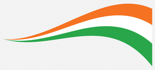 Indian flag wavy abstract background. Vector illustration. Indian Flag Ribbon for indian independence day and indian republic day celebration