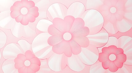 Gentle pink and white overlapping flowers creating a soft dreamy pattern with a playful translucent quality