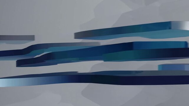 Sleek animated background featuring abstract blue and grey shapes flowing smoothly across a modern, minimalist background for a corporate look