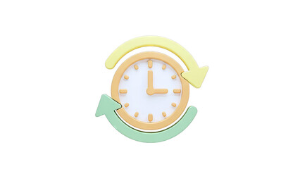 Clock with Arrows: Time Management Concept