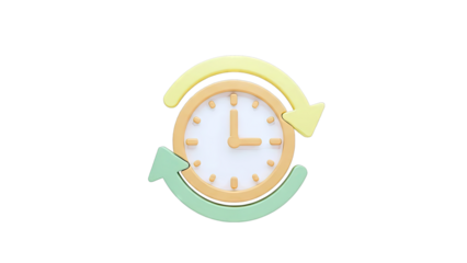 Clock with Arrows: Time Management Concept