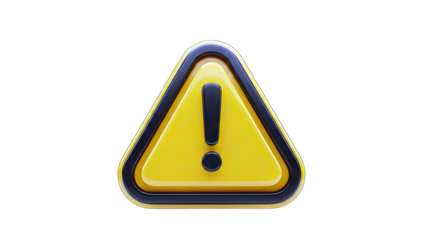 Warning Sign: Alert Symbol on White Background
