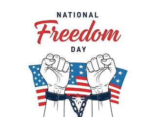 National freedom day illustration with patriotic theme