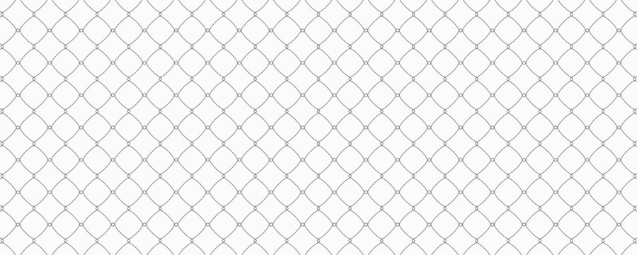 Net texture pattern on white background. Net texture pattern for backdrop and wallpaper. Realistic net pattern with black squares. Geometric background, vector illustration