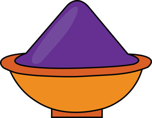 Purple Powder in Orange Bowl holi color
