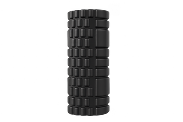 Black foam roller for fitness and muscle recovery