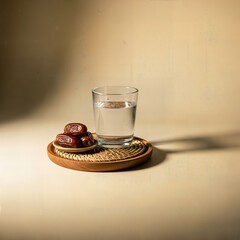 Ramadan Lantern decoration background 3d rendering .