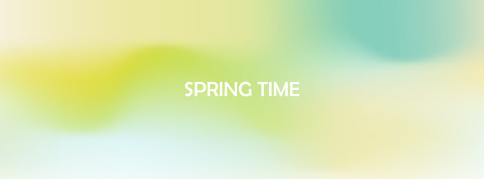 Light blue and green pastel colored gradient background. Abstract spring season blurry vector texture. Nature gradation pattern. Aesthetic bg. Vector soft horizontal backdrop for poster, cover, header