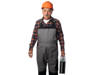 Construction Worker with Toolbox