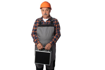 Construction Worker with Toolbox