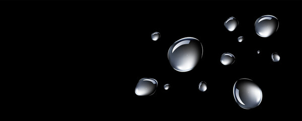 Fresh water splash effect on the surface.Liquid spreading droplet shapes.