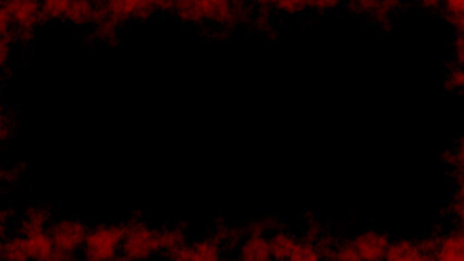Smoke frame misty texture effect for film , text or space . Red border texture overlays.