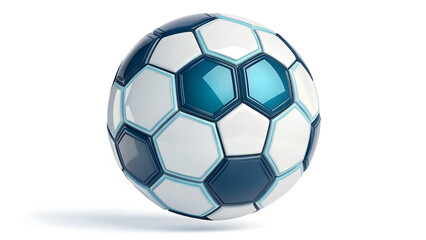 Obraz premium Premium 3D Glassmorphism Soccer Ball Football Icon for Sports App