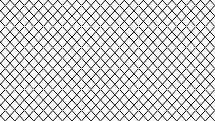 Fototapeta premium Thin black diamond grid pattern on white background. Minimalist geometric line art for modern texture and architectural background designs.
