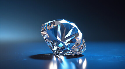Elegant Diamond Gemstone on Dark Stone Background