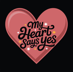 Romantic valentine's day love card t shirt design vector illustrator 