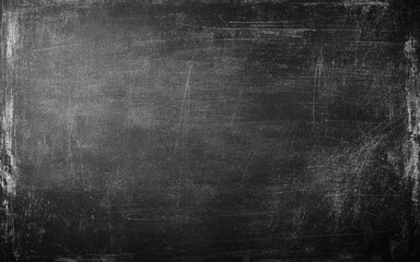 Black Chalkboard Distress Texture Background. 