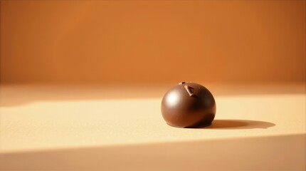 Minimal single chocolate background for Valentine product promotion and branding