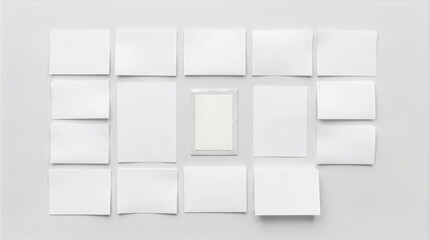 Blank Valentine card flat lay for designer mockups and branding layouts