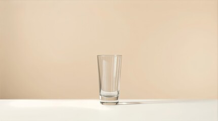 Empty table with glass for Valentine lifestyle and editorial visuals