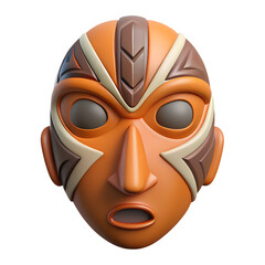 Heritage Mask Abstract Cultural Symbol Three Dimensional Design