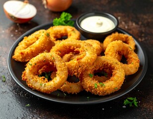 Frittierte Zwiebelringe