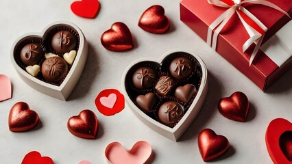  Valentine Chocolate Flat Lay