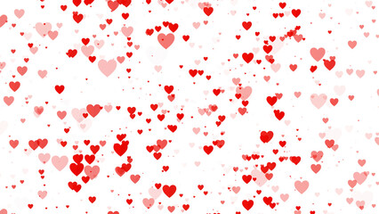 Red hearts floating creating valentines day background pattern