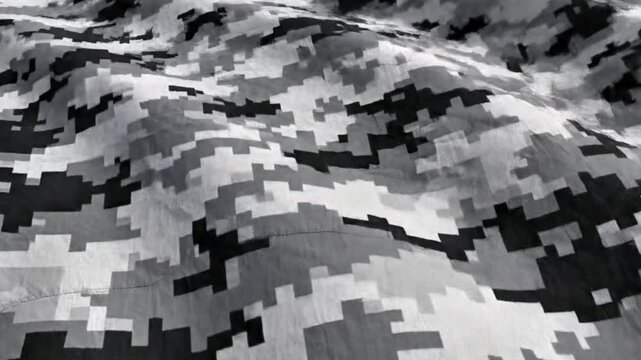 Video, military pattern background with snow design, background for presentations, soldiers, educational background, 