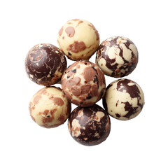 Obraz premium Collection of Gourmet Marbled Chocolate Truffles